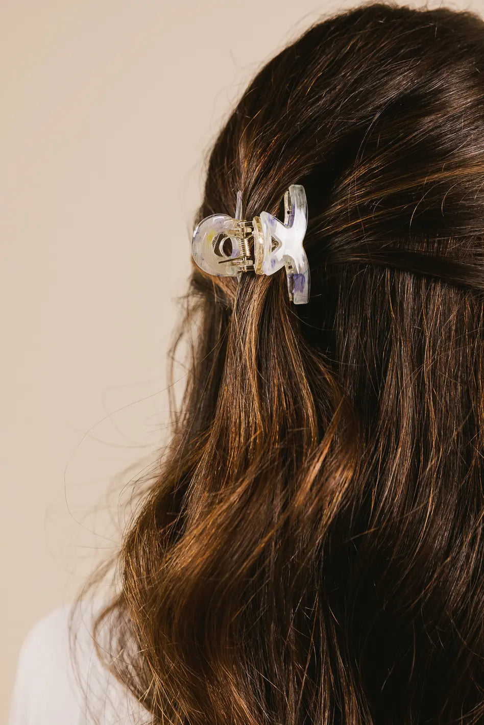 Floral Claw Clip in Pink