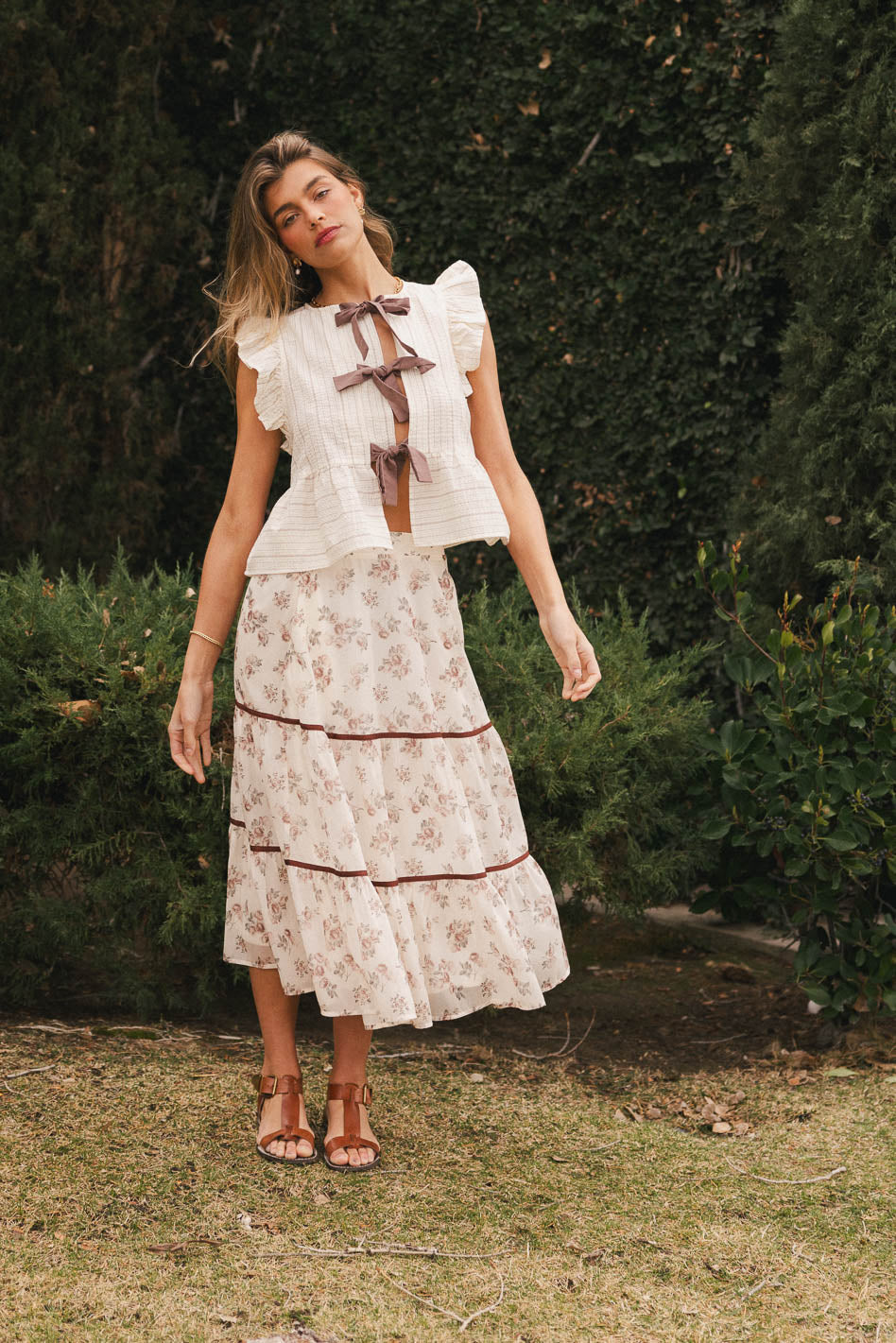 Inara Floral Midi Skirt - FINAL SALE