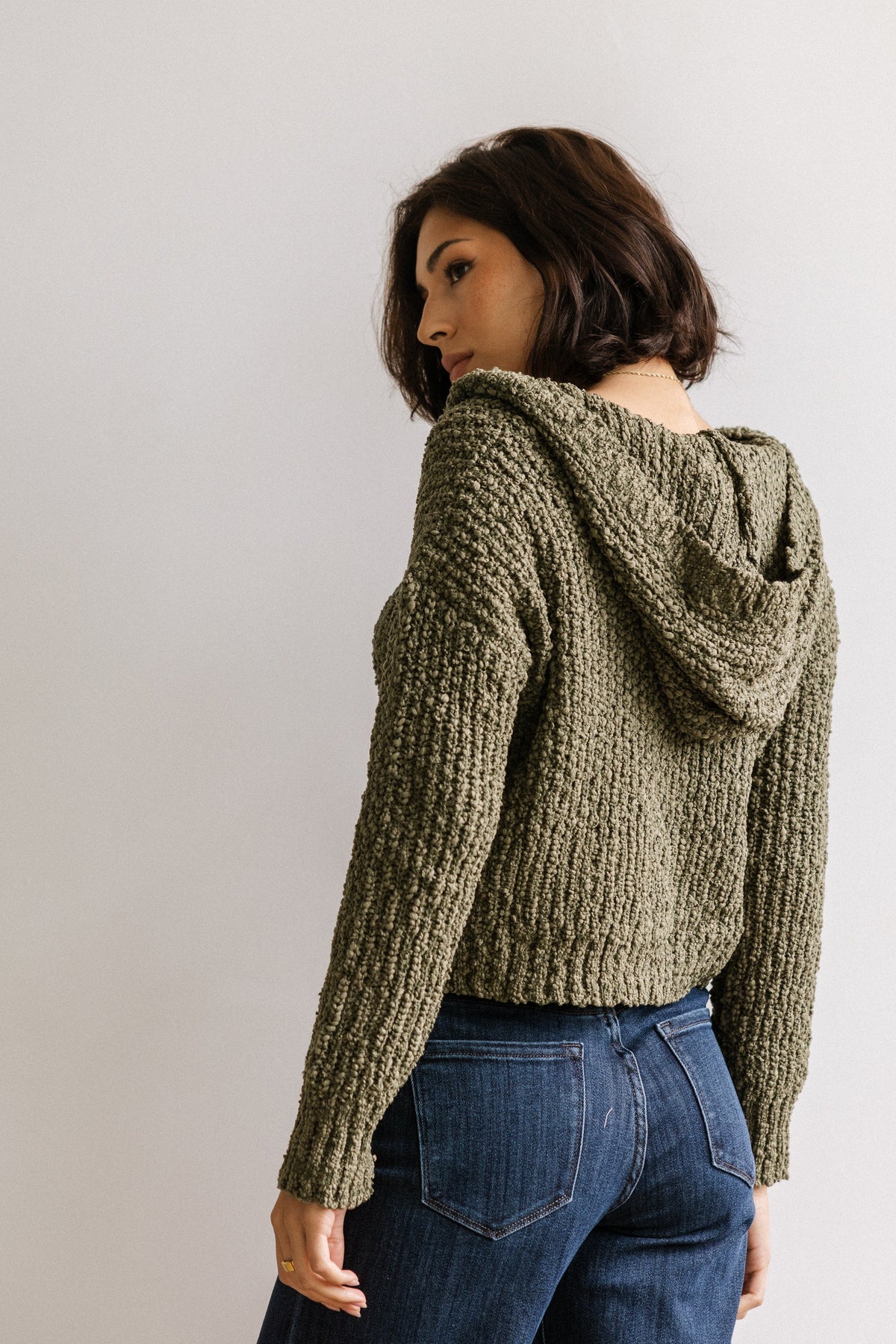 Georgie Knit Sweater in Olive - FINAL SALE