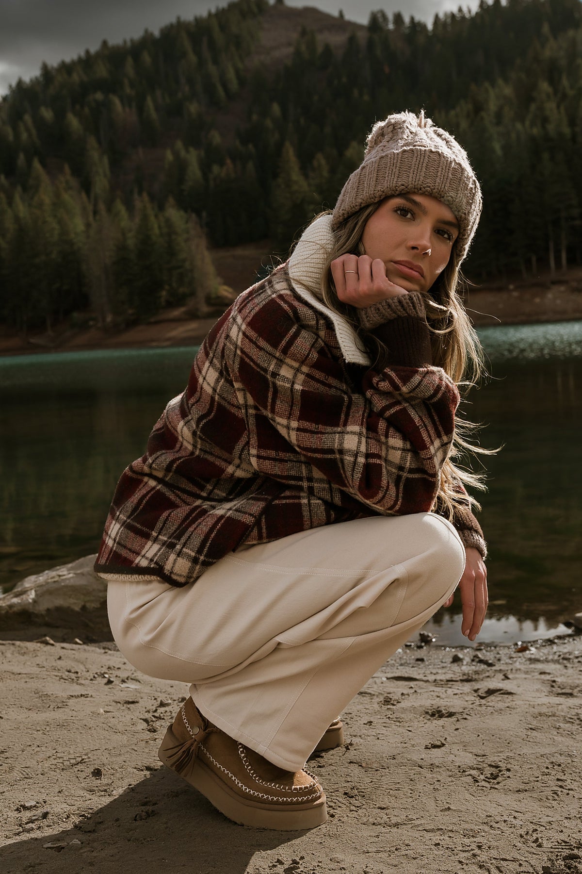 Gigi Plaid Jacket in Red - FINAL SALE