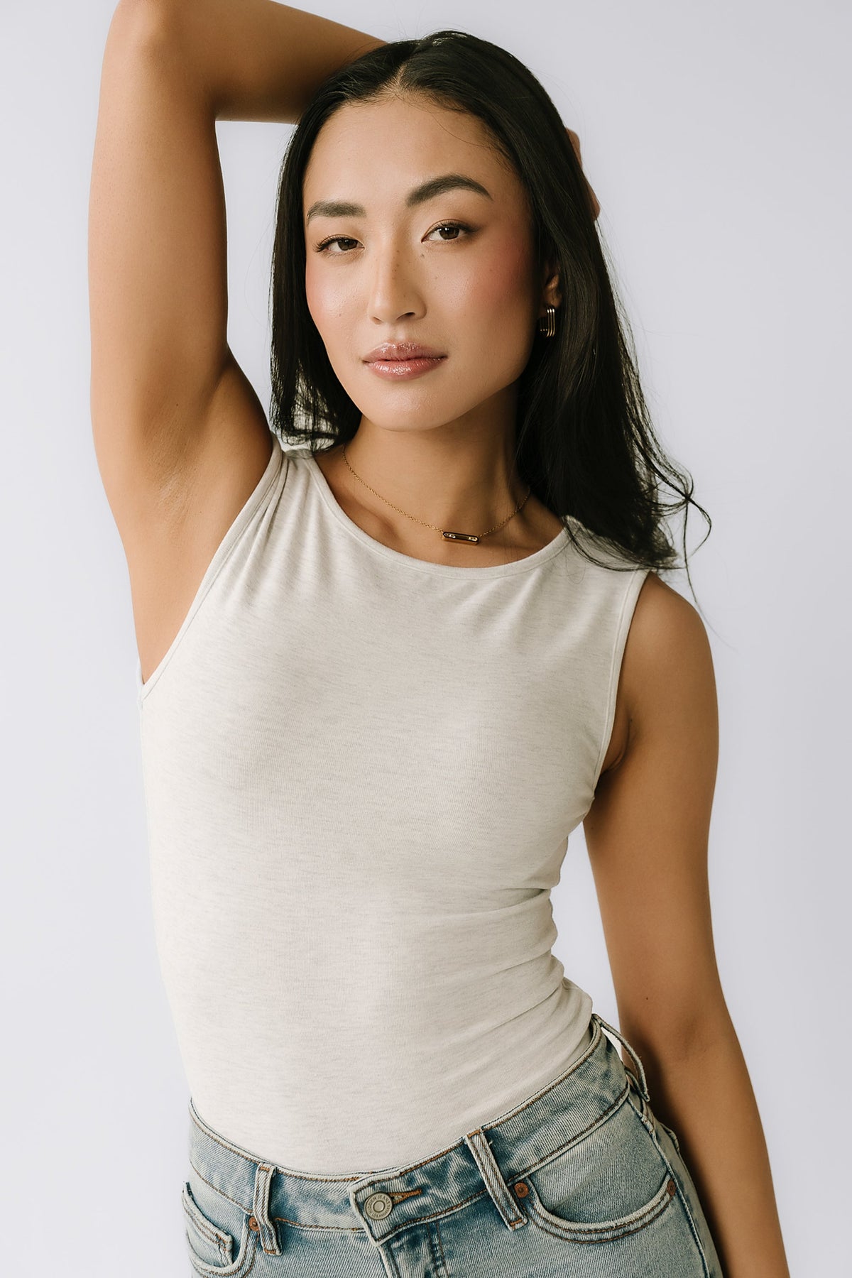Alder Fitted Tank in Bone