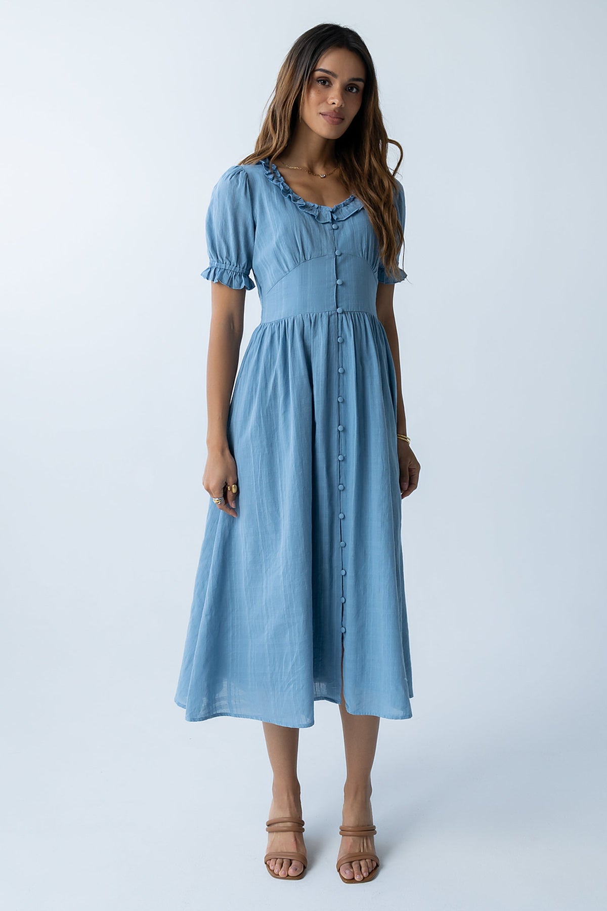 Demi Maxi Dress in Slate Blue