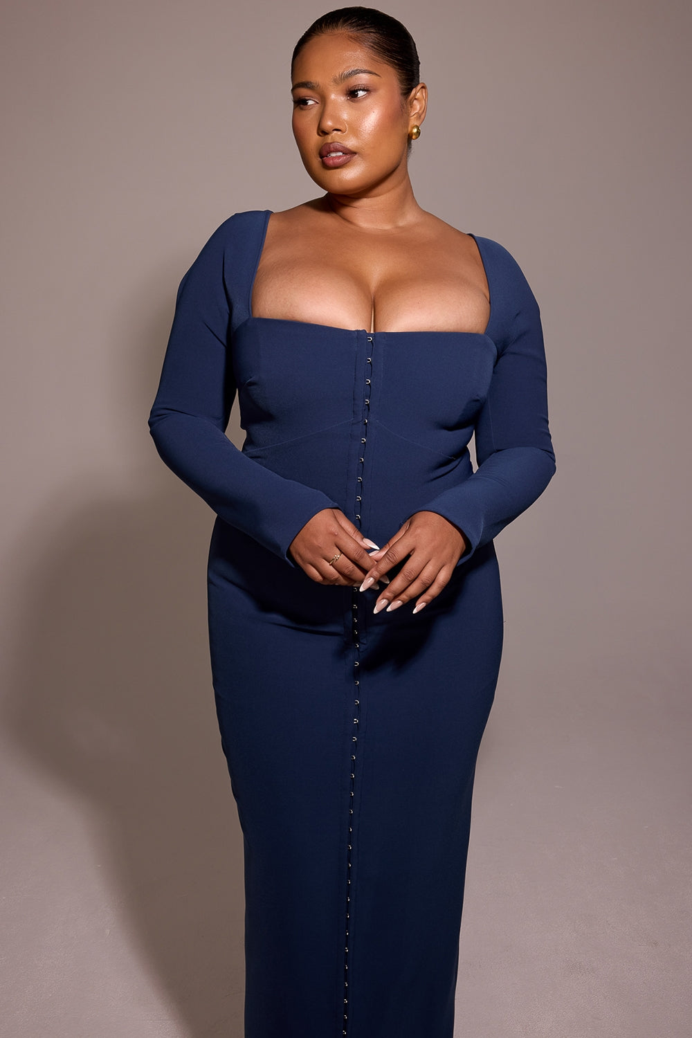 midnight bodycon maxi dress - sale