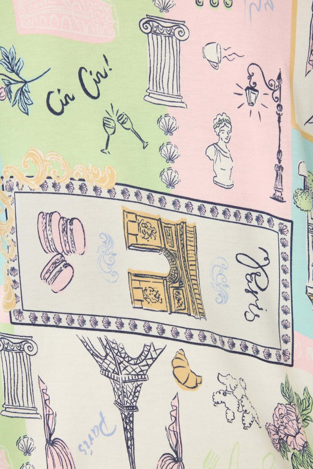 Whimsy Postcards From Paris PJ Set