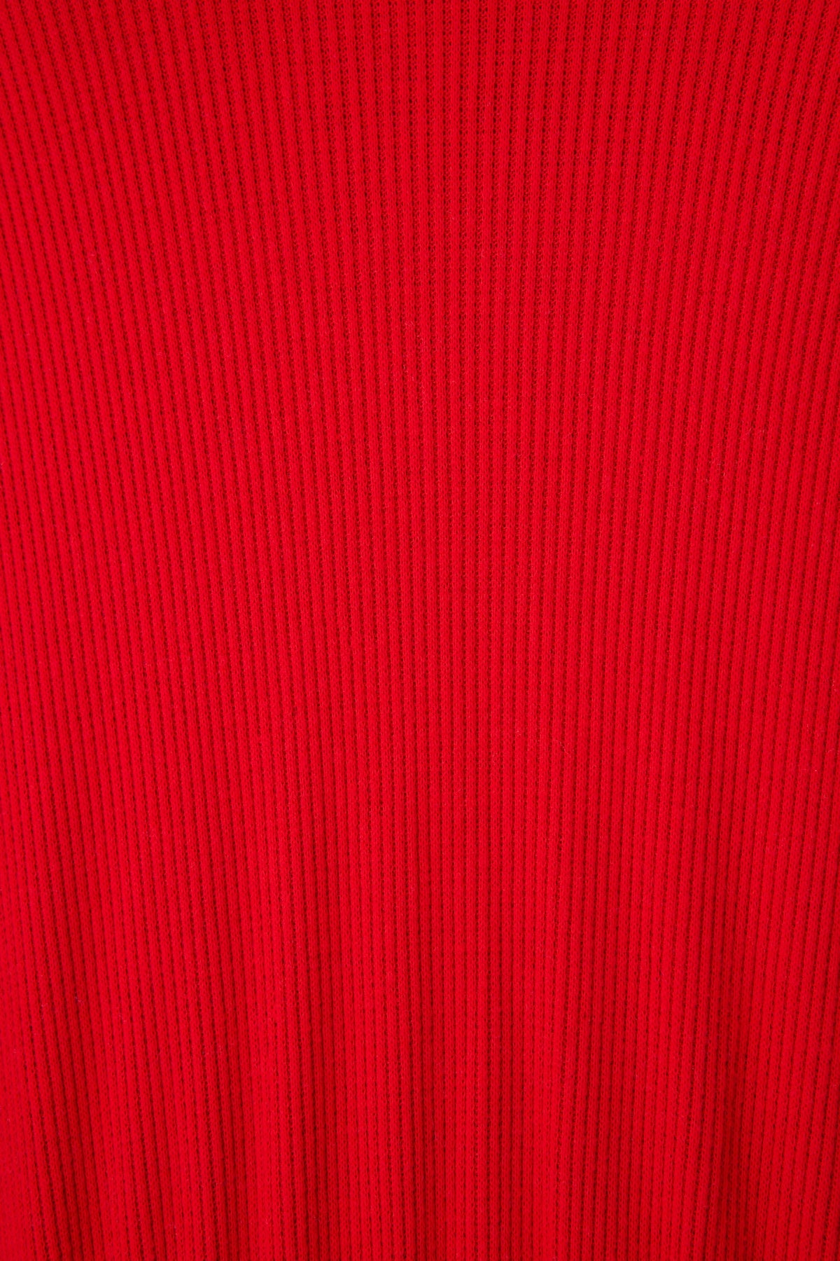 Textured Essentials Red Long Sleeve Top