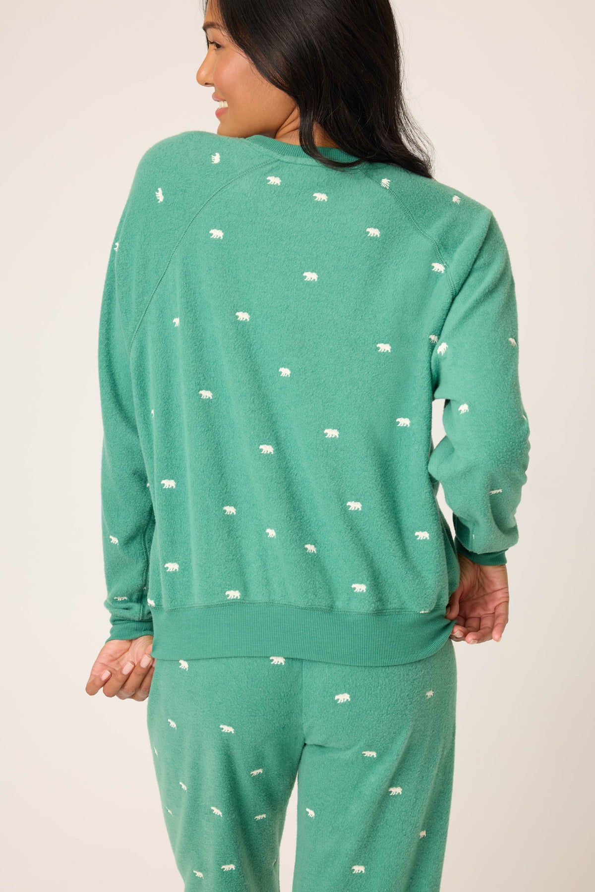 The Outsider Embroidered Bear Fleece Sweatshirt