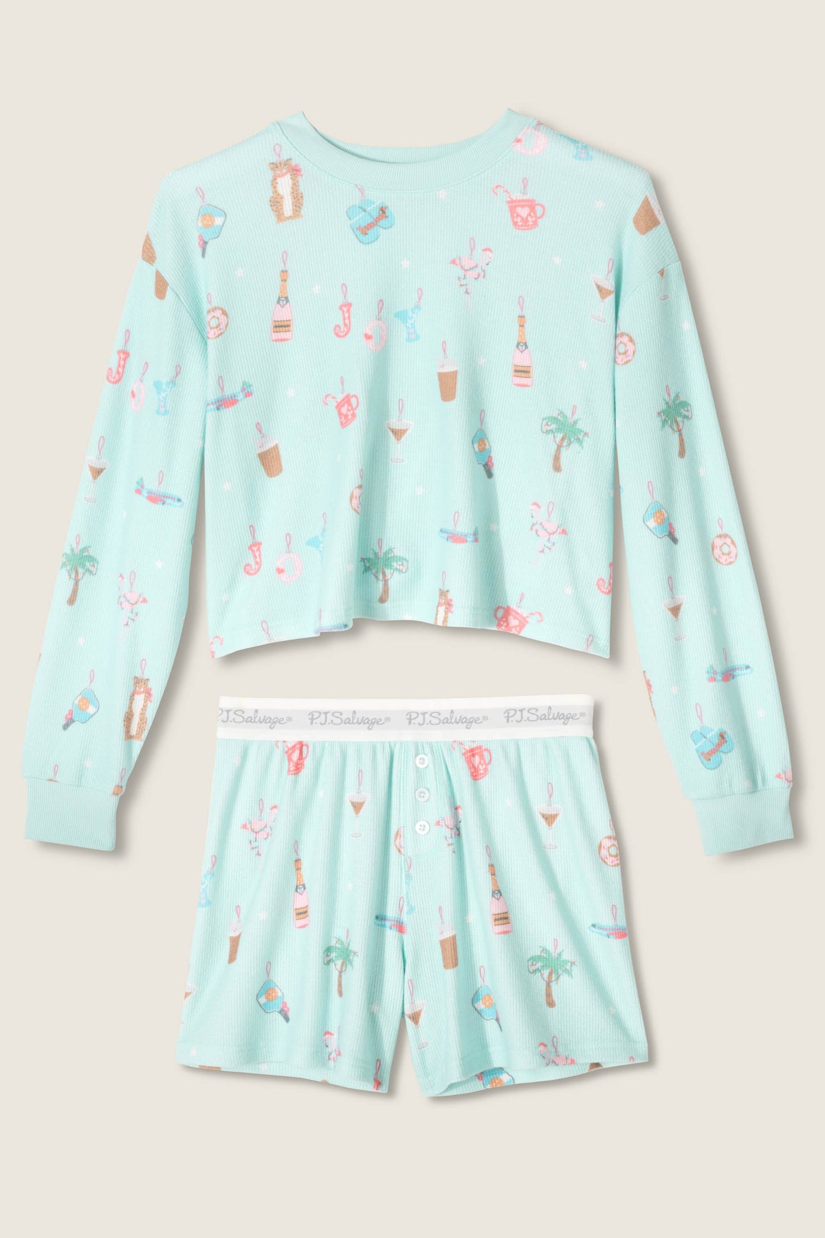 Boyfriend Boxer Ornament Print Shorts Set