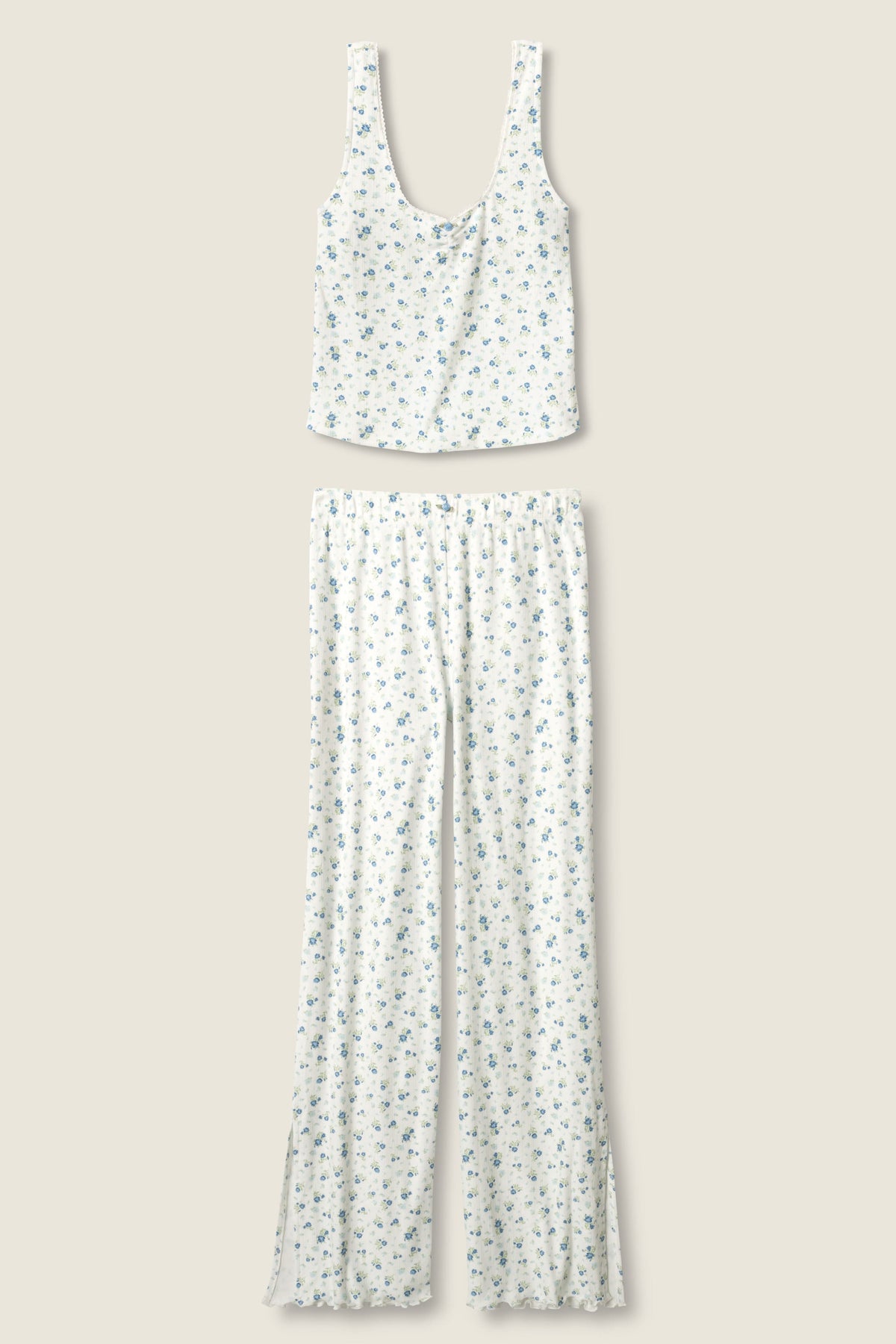 More Amour Ditsy Floral Pointelle PJ Set