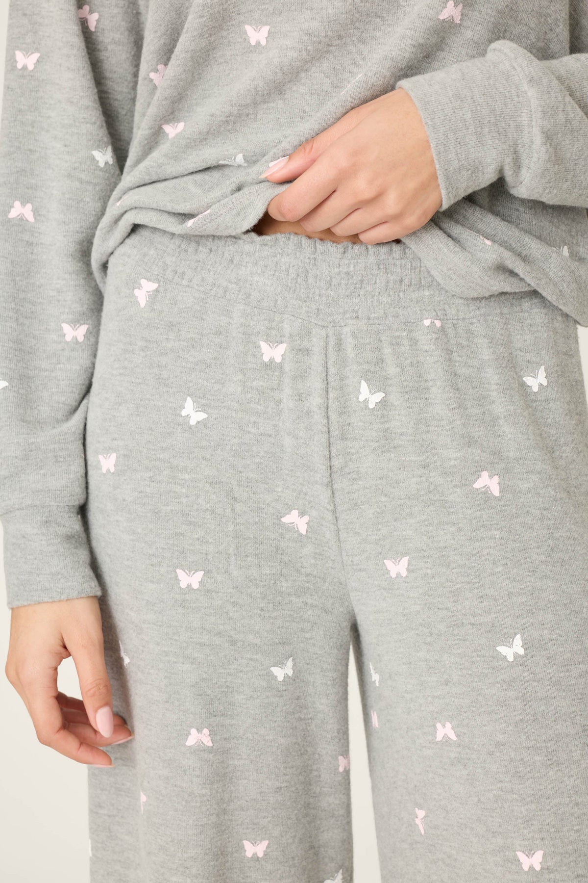 Peachy Mix & Match Butterfly Kisses Open Leg Pajama Pants