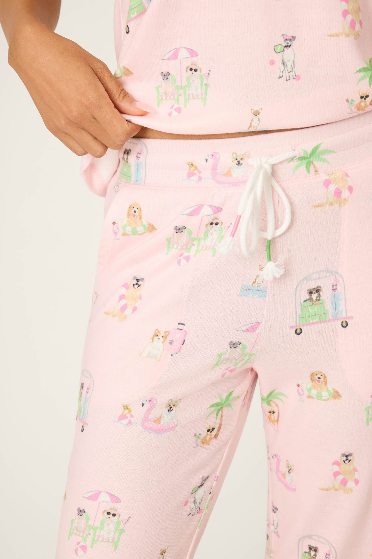 Pupcation Palms Sunnies & Sunshine Banded Pants