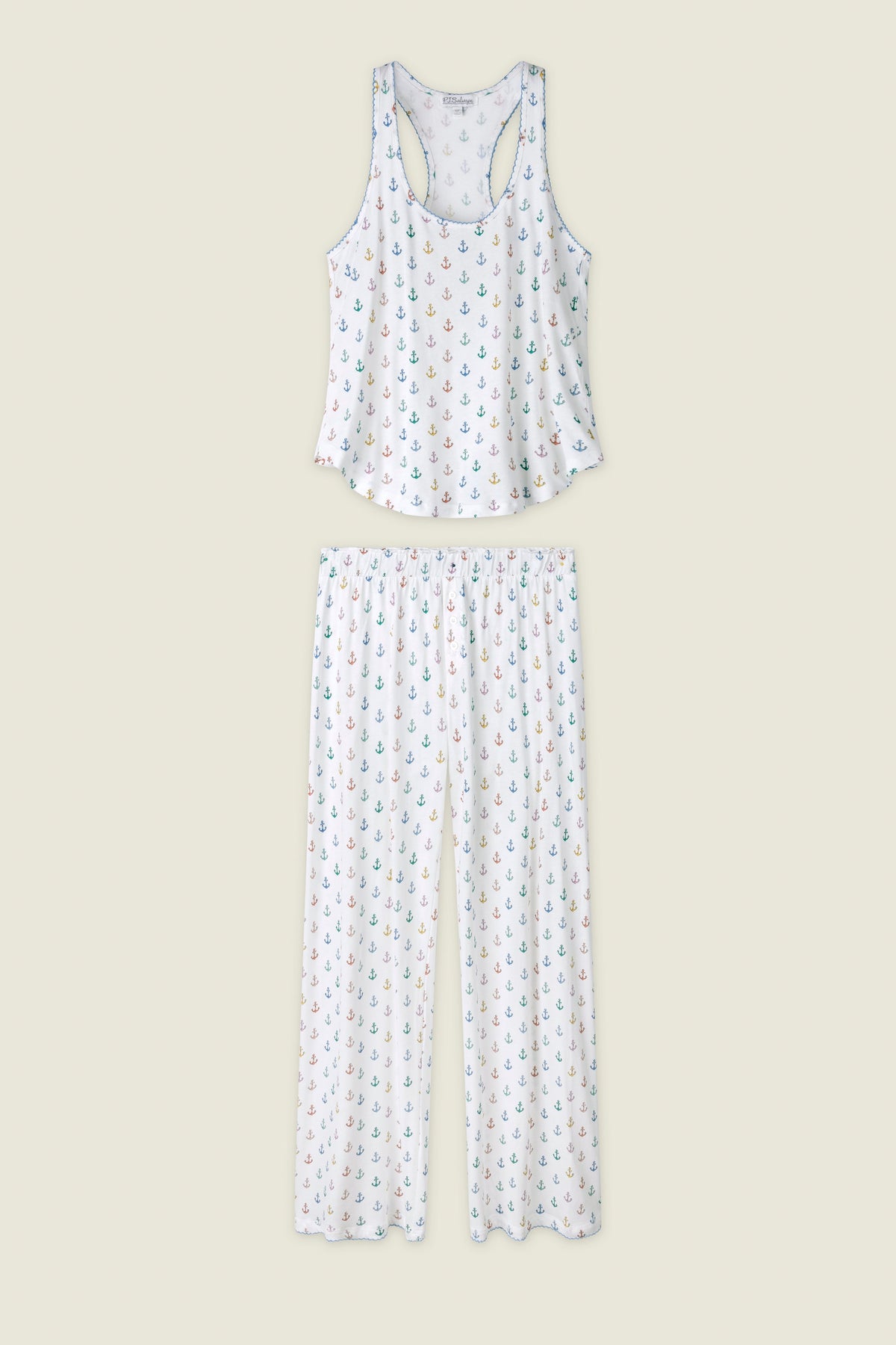 Meet Me By The Sea Anchors Aweigh Long PJ Set