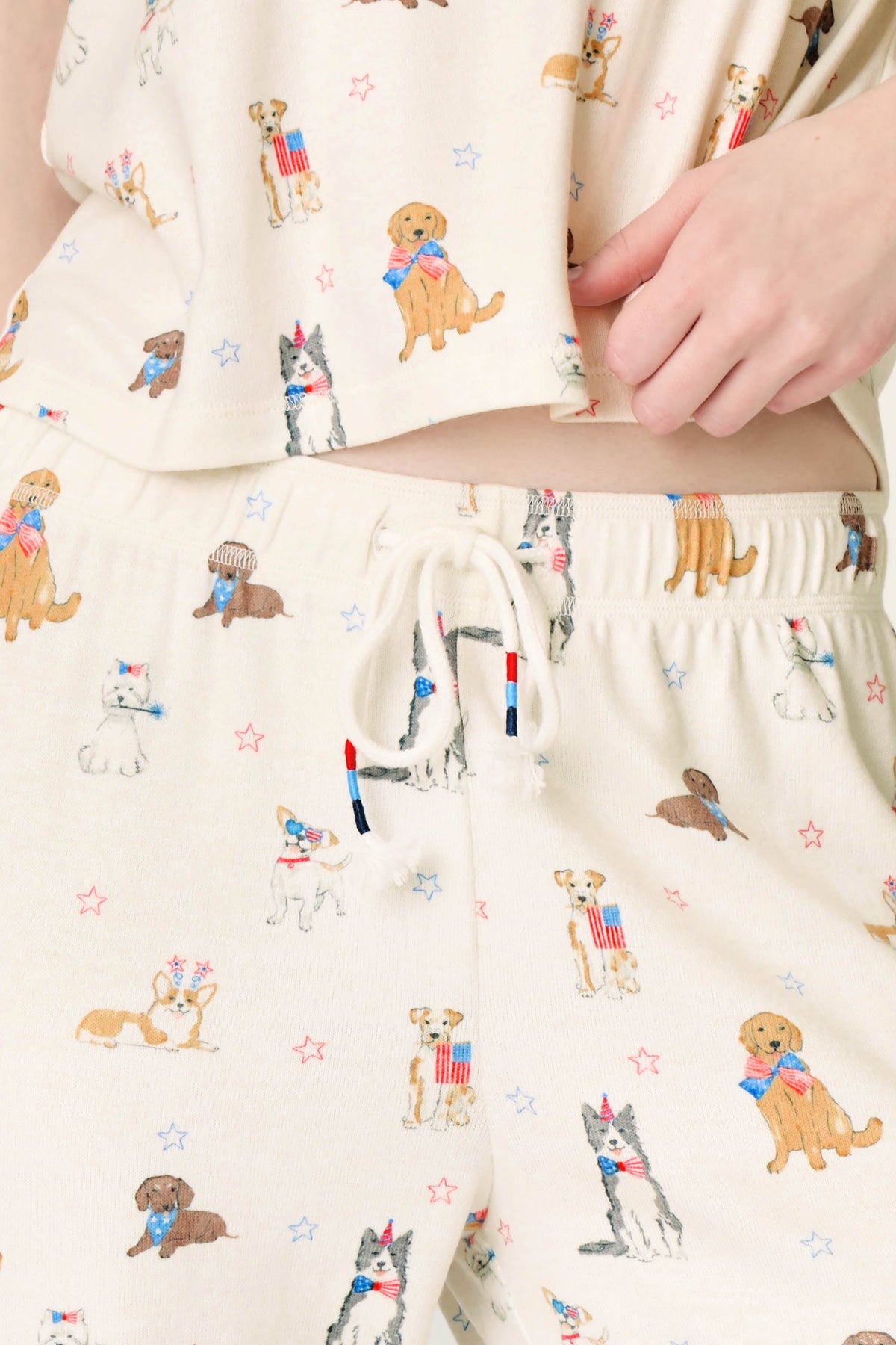 Red, White, & Woof Patriotic Pups Banded Pants