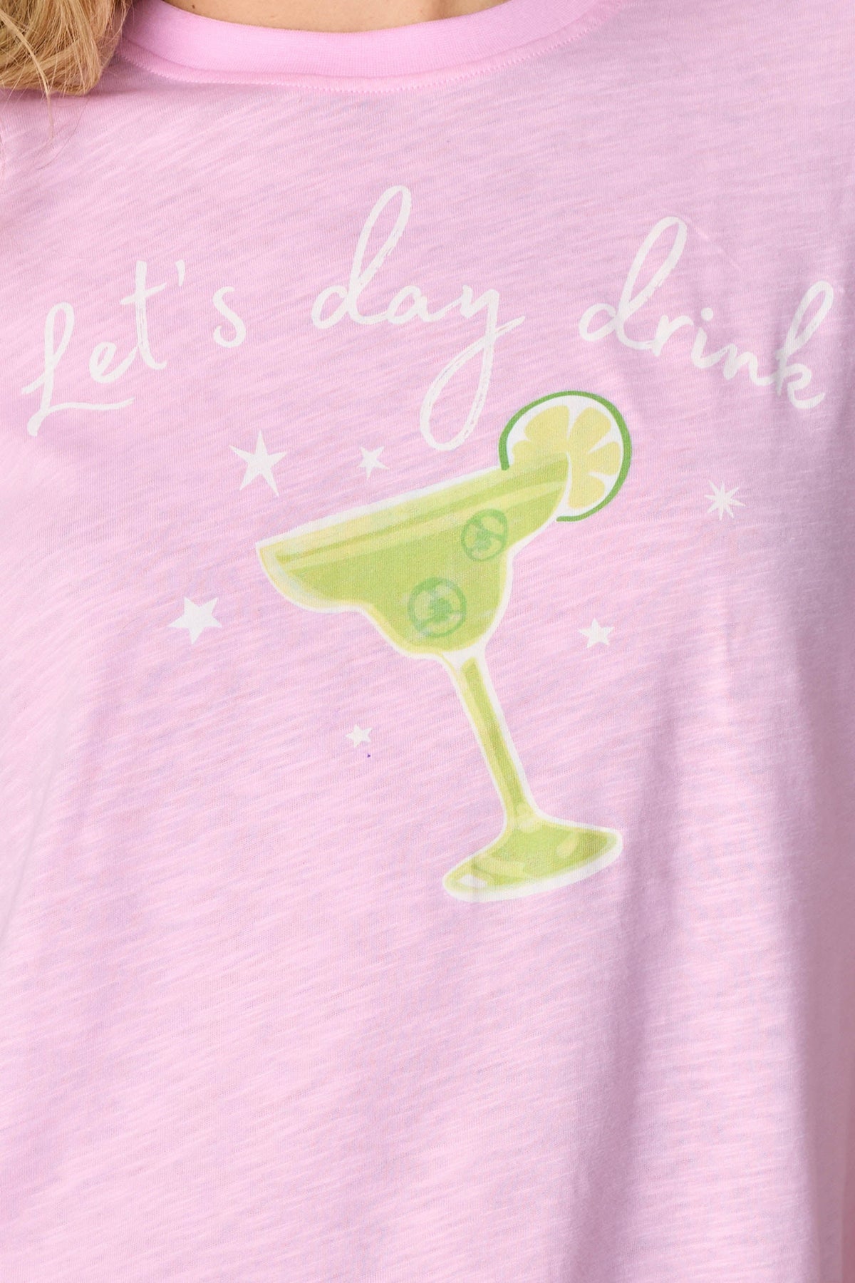 Softee "Let's Day Drink" Graphic Print Short PJ Set