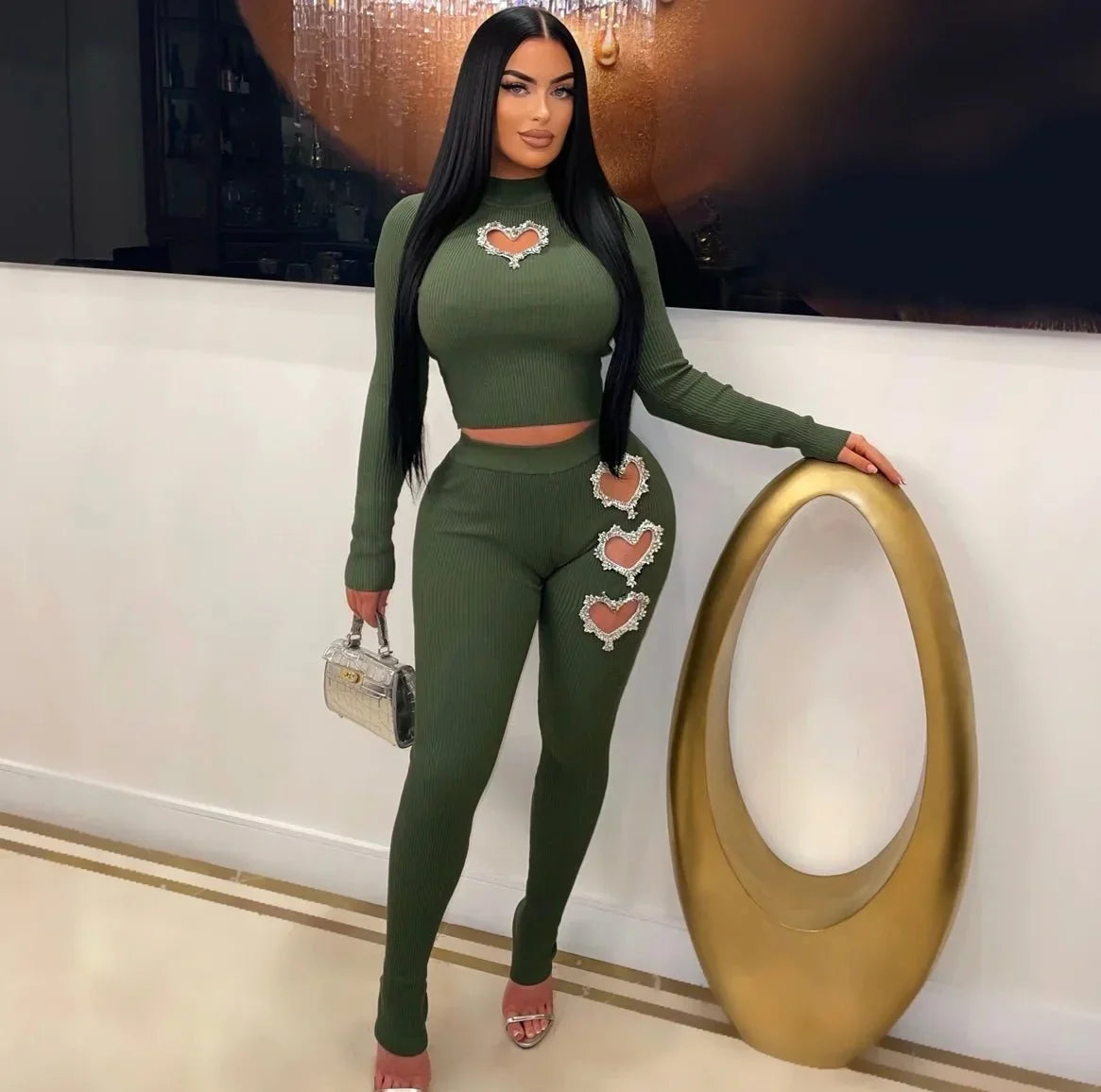 All My Love Leggings Set (Olive)