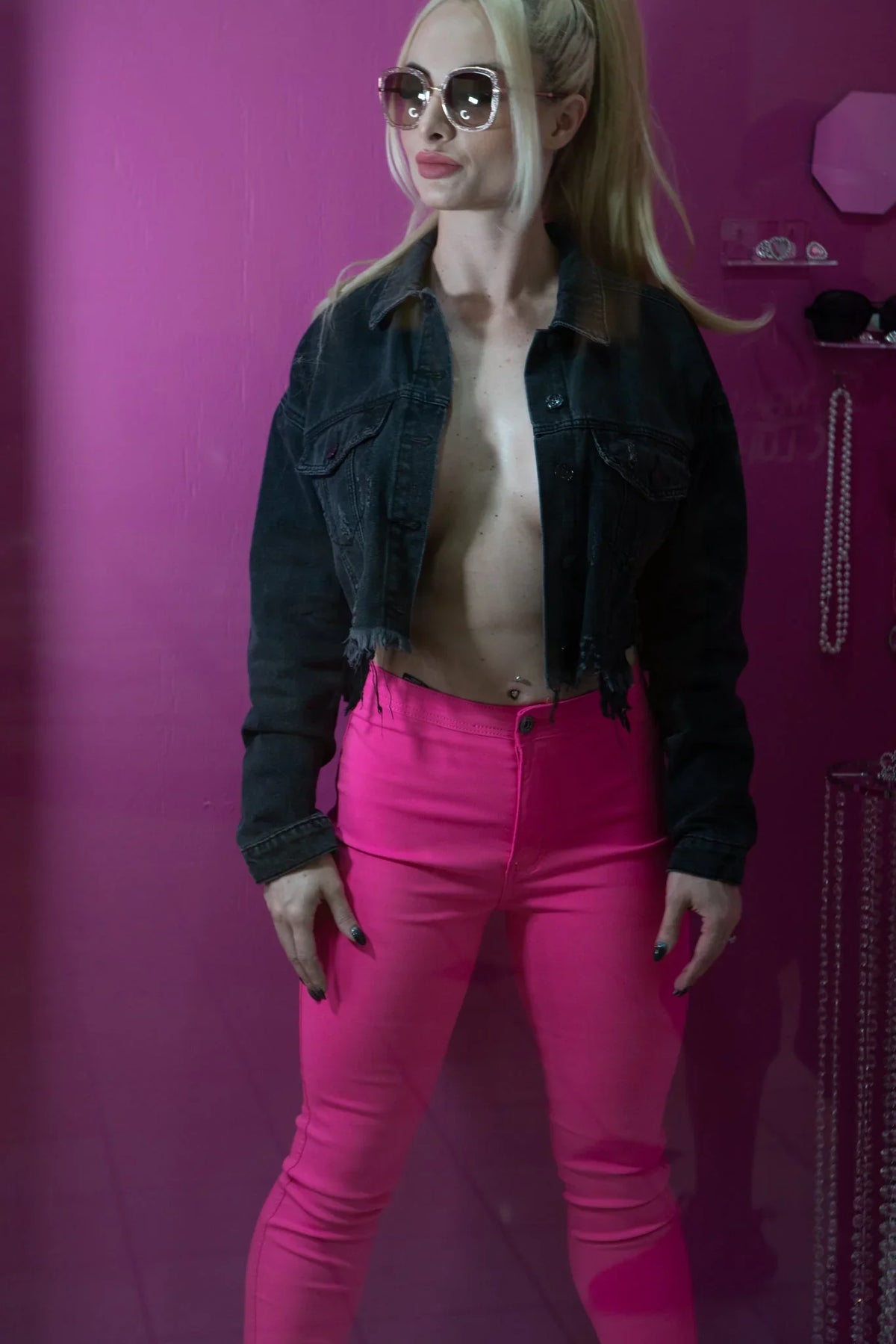 Barbie Skinny Pants – High Waist Fuchsia Skinny Pants
