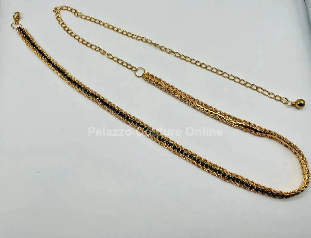 Bary Twisted Chain Belt (Green)