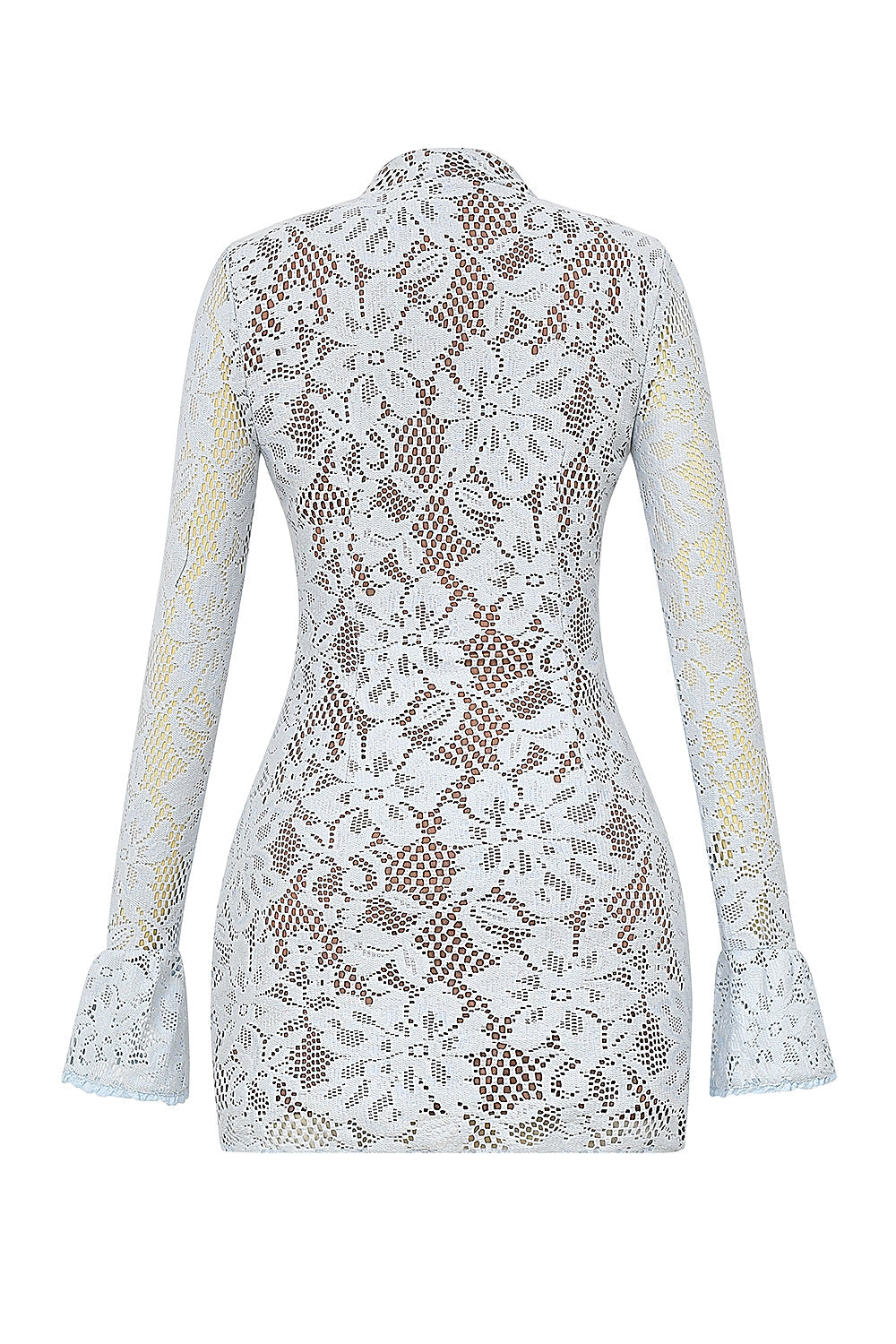 bluebell keyhole lace mini dress