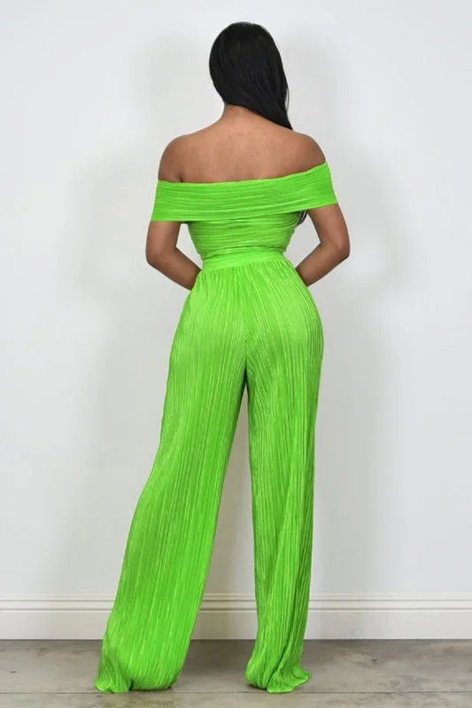Colorful Life Pant Set Lime Green