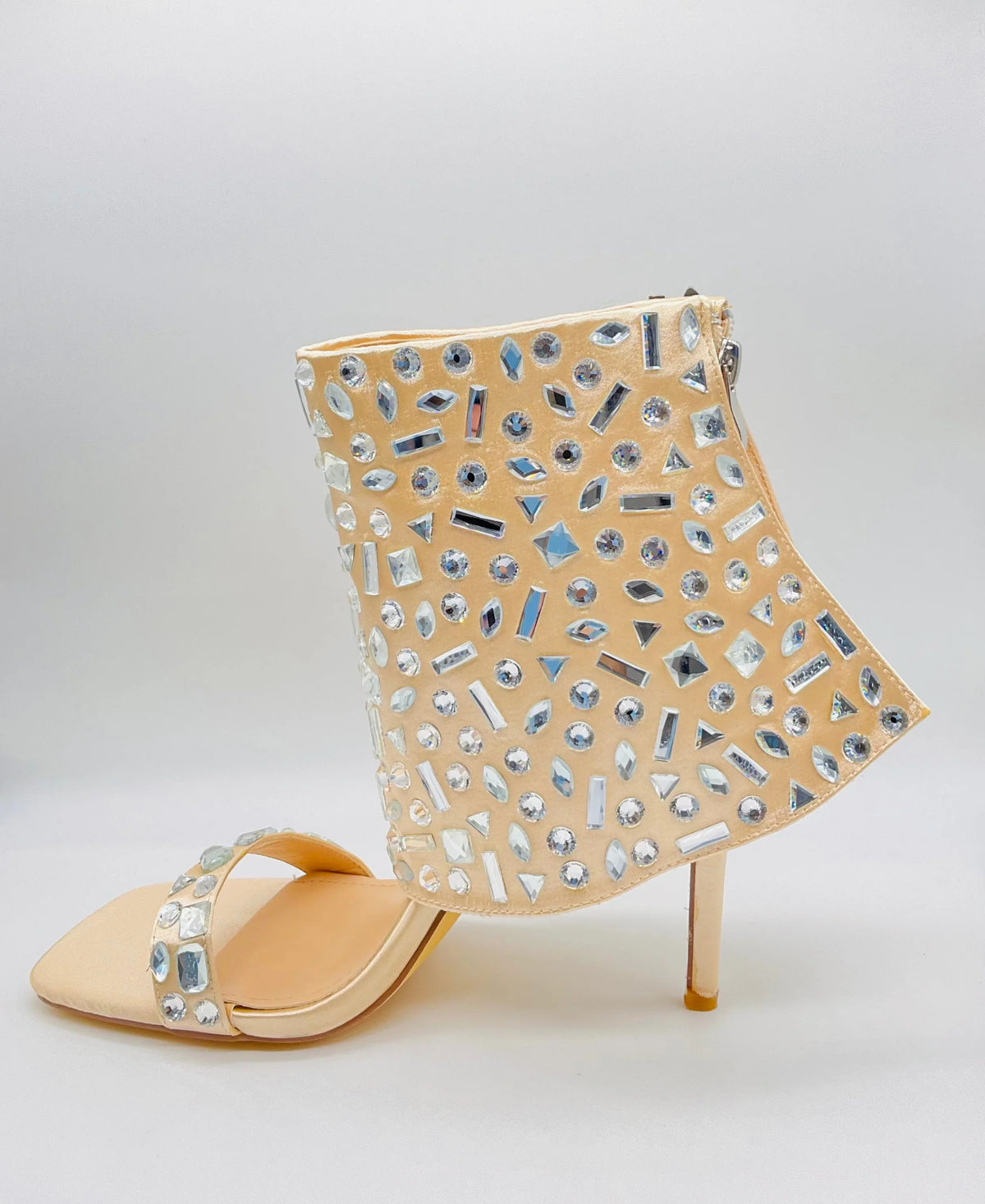 J Lo Crystal Noir Stilettos (Nude)