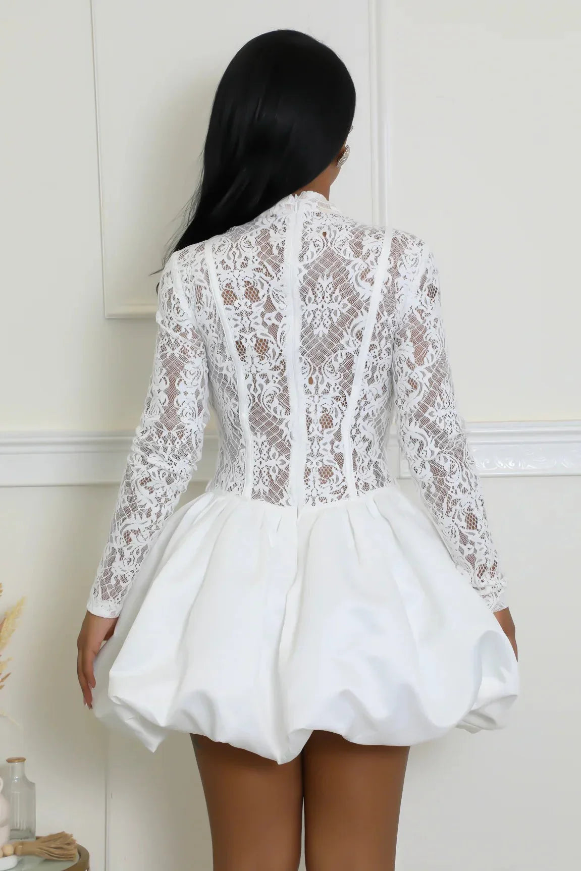 Date Night Mini Dress ( White)
