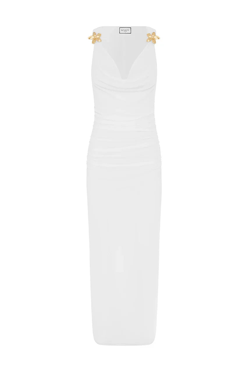 BALIN MIDI DRESS - WHITE