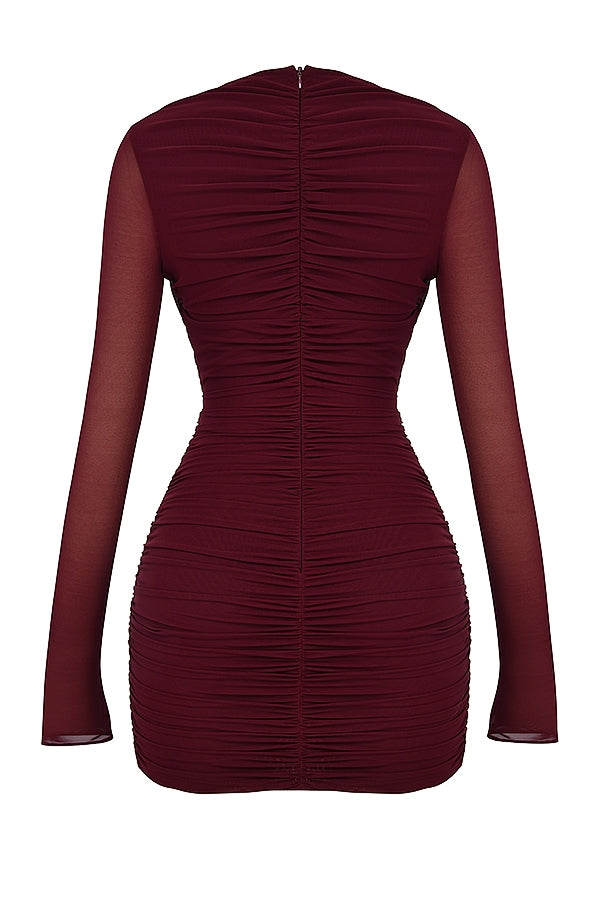 mulberry cutout mini dress