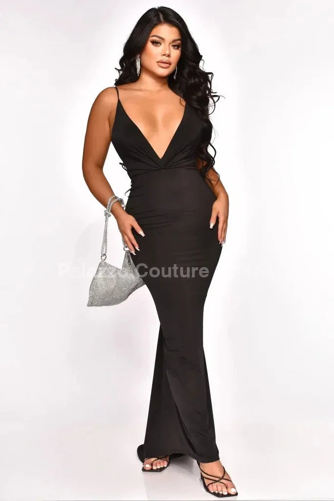 First Choice Maxi Dress – Elegant Black Maxi Dress