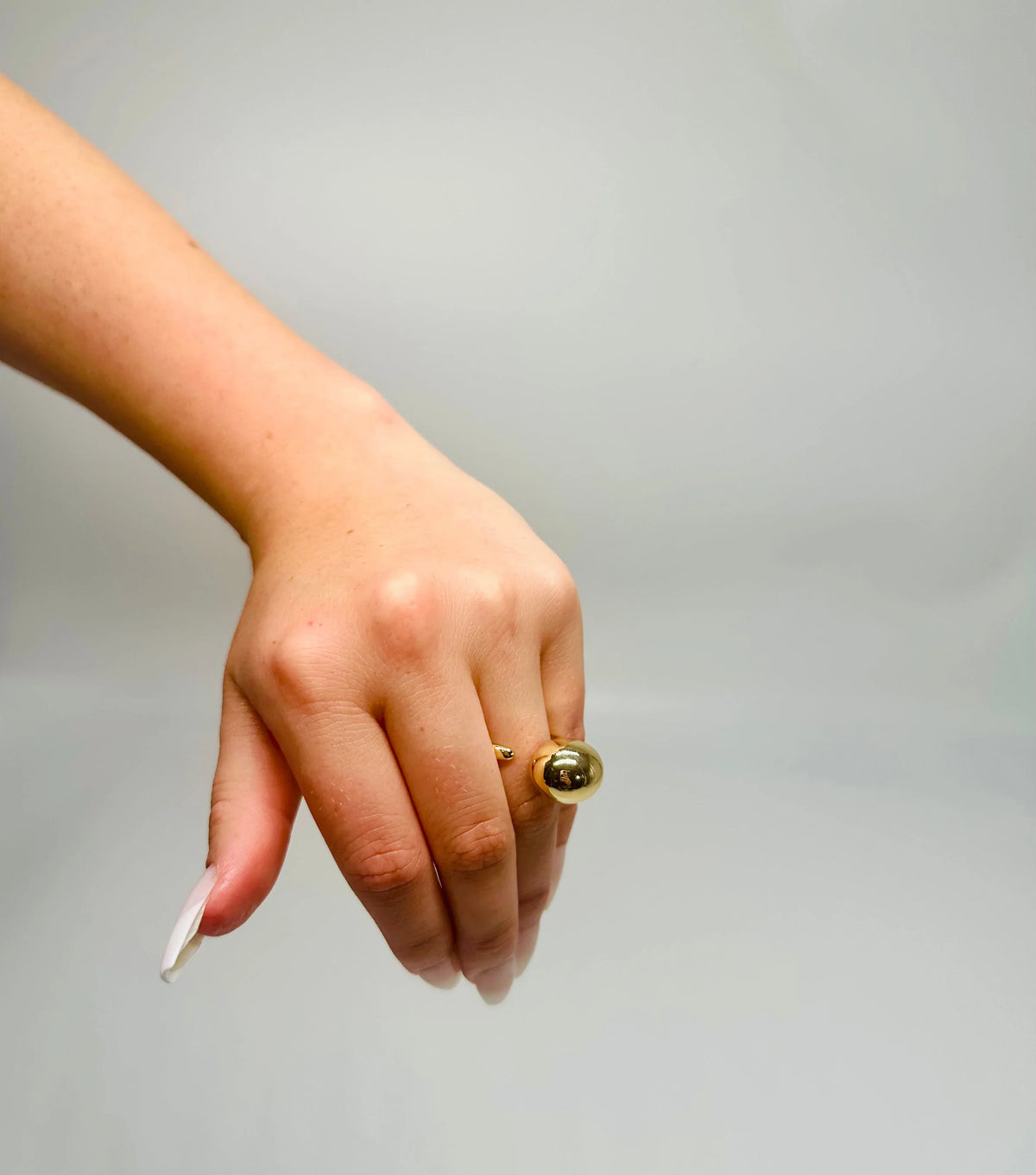 Gold Open Ring – Cosmic Sphere Design