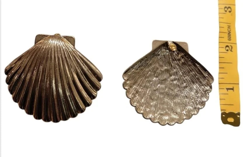 Gold Shell Mini Studs - Elegant & Petite Earrings