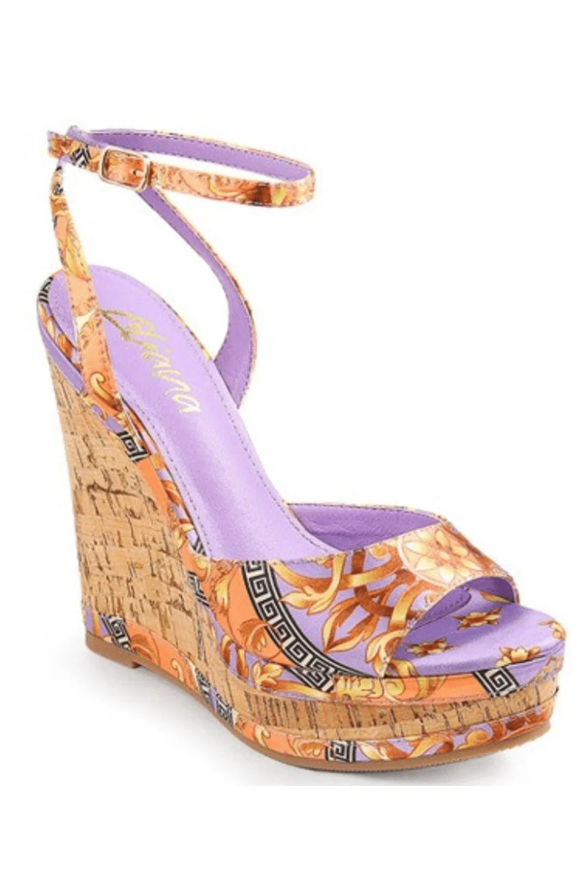 High Class Lifestyle Purple Wedges – Platform Sandals