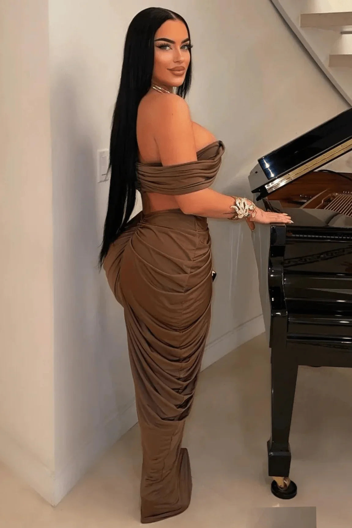 I Dream of Genie Skirt Set (Brown)