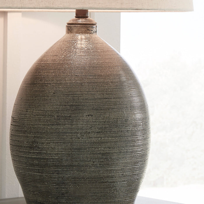 Swatch for the Joyelle Gray Table Lamp