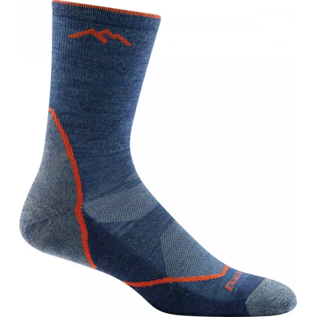Men's Light Hiker Micro Crew Lightweight with Cushion Hiking Socks (Merino Wool)
