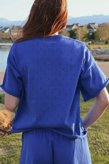 Andie Pointelle Knit Top