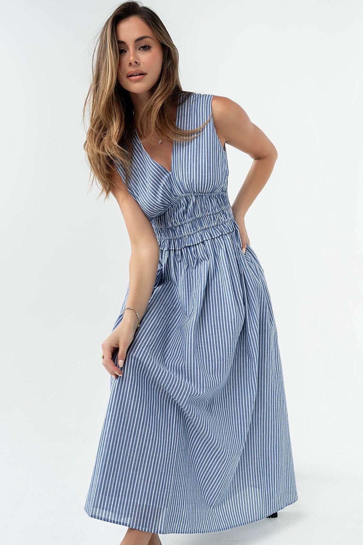 Charlee Striped Maxi Dress