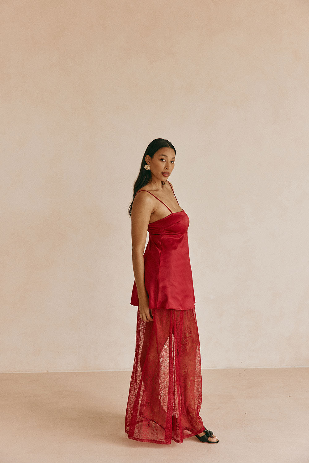 SAMPLE-Dove Dress - Red