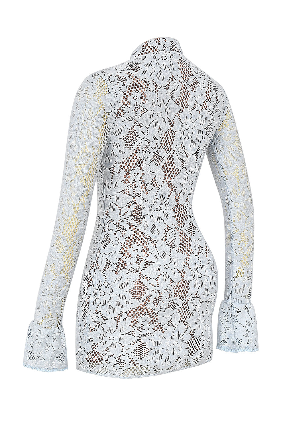 bluebell keyhole lace mini dress