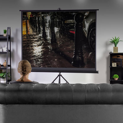 100in Portable Tripod Projector Screen 4:3