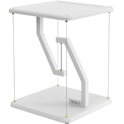 Modern tensegrity anti-gravity floating speaker stand for improved sound and display.