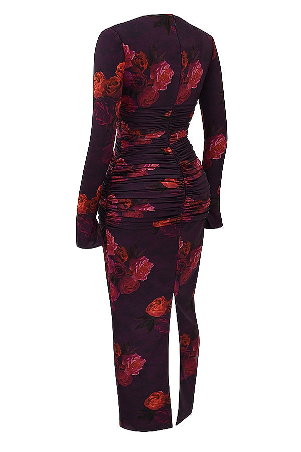 romantic floral maxi dress