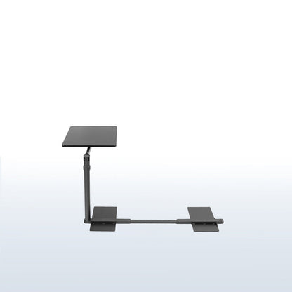Height adjustable swivel couch desk for eating or for working on a laptop.