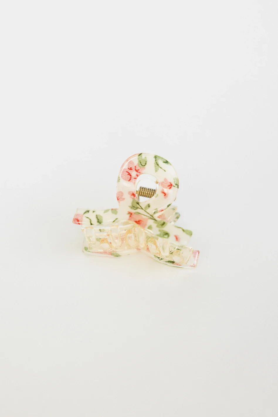 Floral Claw Clip in Pink