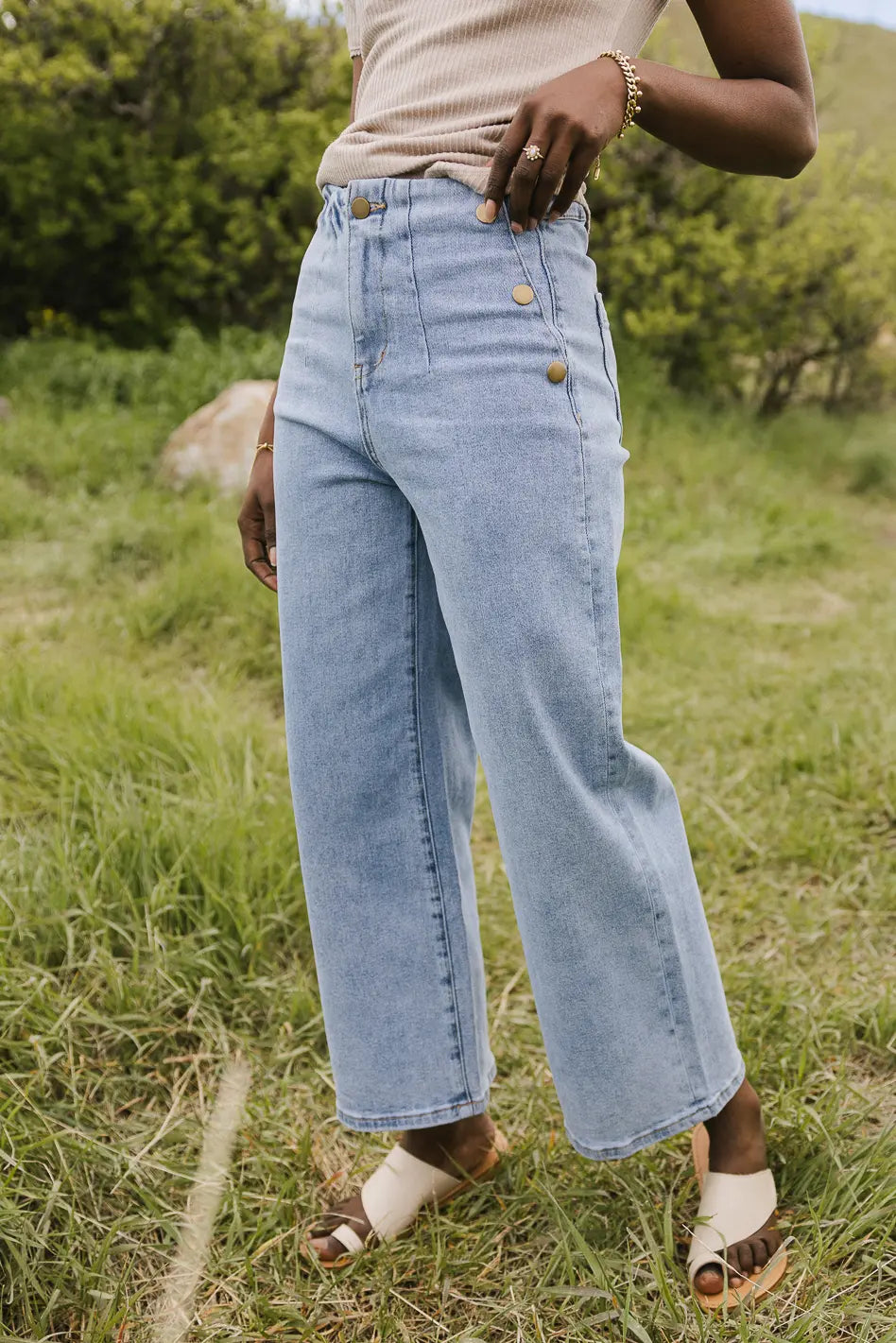 Amiri Wide Leg Jeans in Light Wash - FINAL SALE