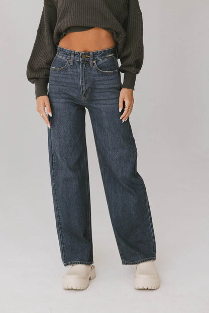 Emiliano Wide Leg Jeans in Dark Wash - FINAL SALE
