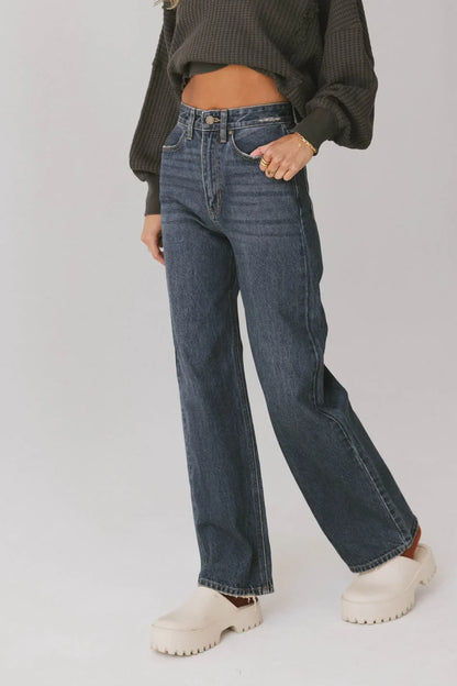 Emiliano Wide Leg Jeans in Dark Wash - FINAL SALE
