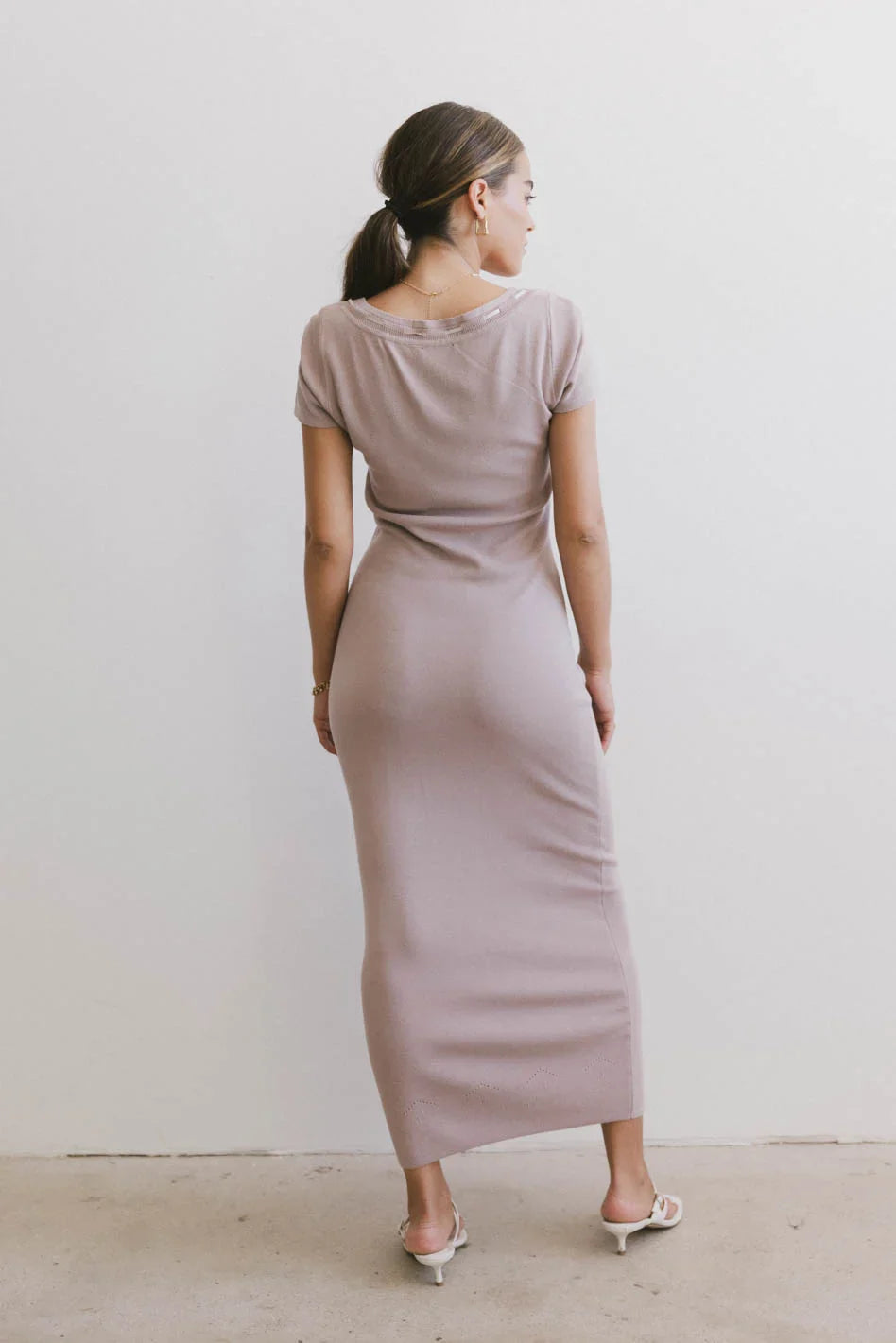 Ariah Ribbon Trim Sweater Dress in Lavender - FINAL SALE