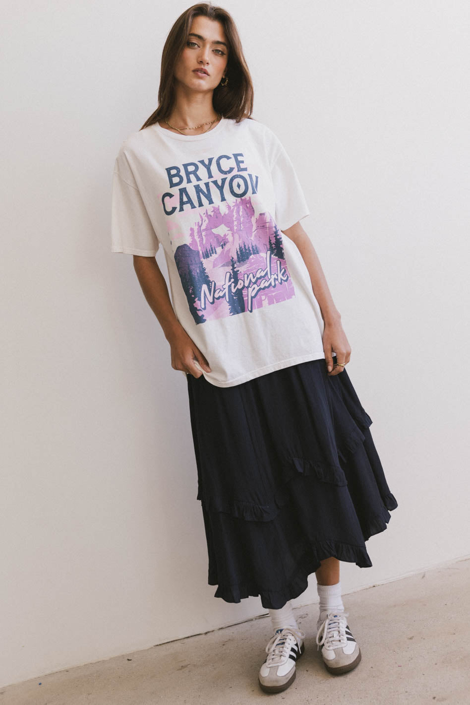 Franky Midi Skirt in Navy - FINAL SALE