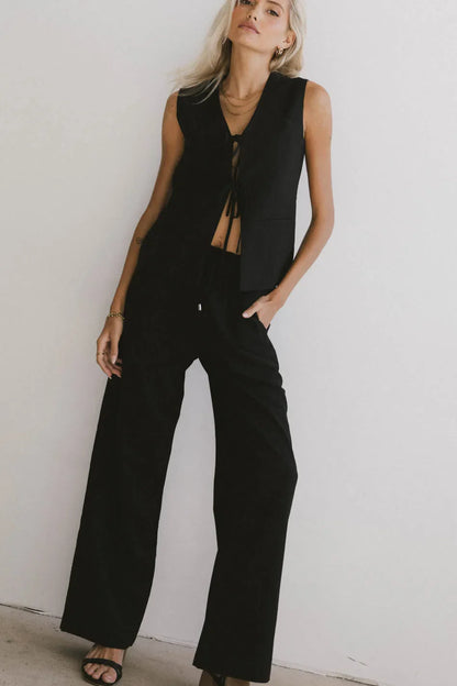 Eslyn Oversized Vest in Black - FINAL SALE