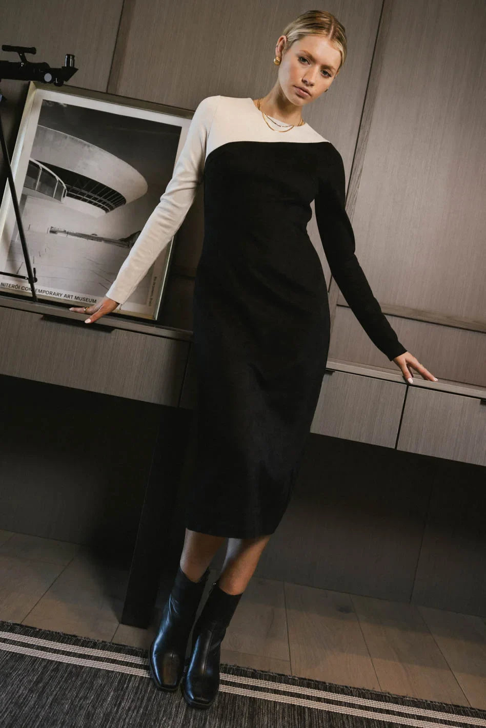 Fér Böhme Two-Tone Suede Dress - FINAL SALE