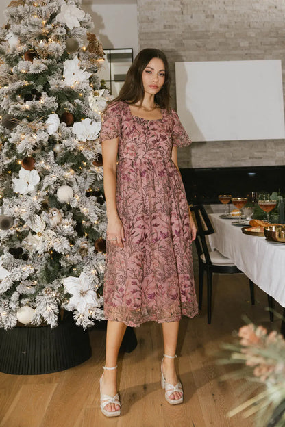 Elowyn Floral Midi Dress - FINAL SALE